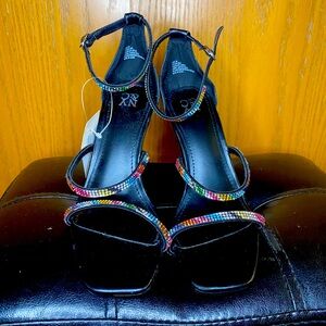 strappy stiletto rhinestone heels from Ny&Co